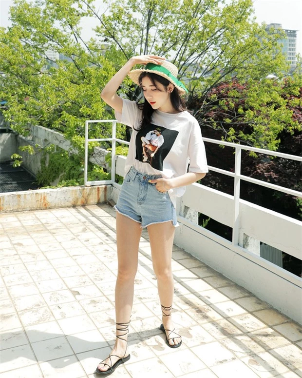 Mix quần jean shorts trong mùa hè thế nào cho đẹp ngây ngất