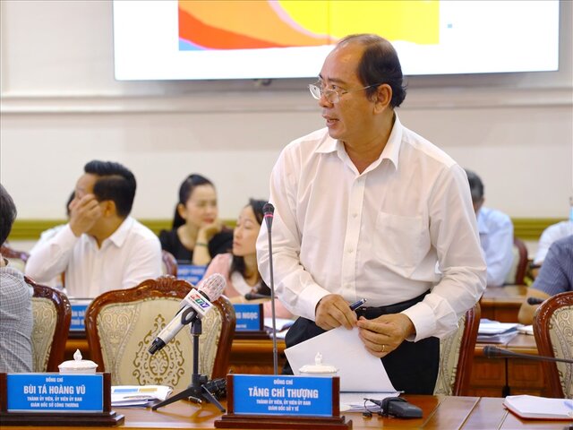 Giám đốc Sở Y tế TP Hồ Chí Minh Tăng Chí Thượng. Ảnh: Trung tâm báo chí TPHCM