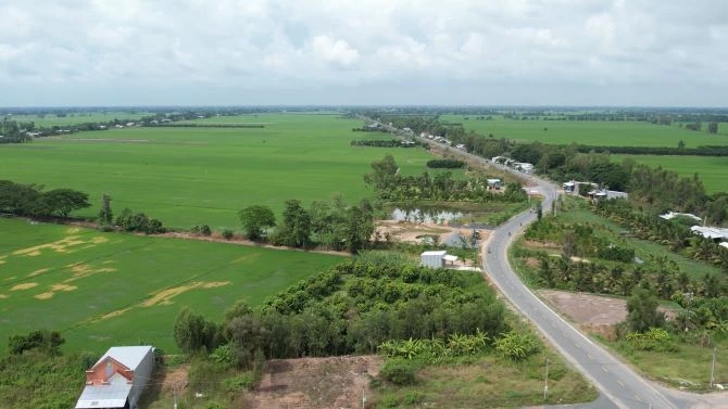 Dự án đầu tư hệ thống giao thông kết nối hạ tầng du lịch và nông nghiệp tỉnh Đồng Tháp (nhìn từ trên cao)