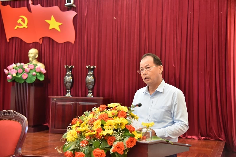 Ông Đặng Thanh Hải - Tổng Giám đốc TKV phát biểu tại buổi làm việc.