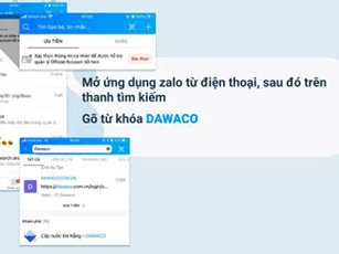 Cấp nước Đà Nẵng cung cấp thông tin cho khách hàng qua ứng dụng Zalo