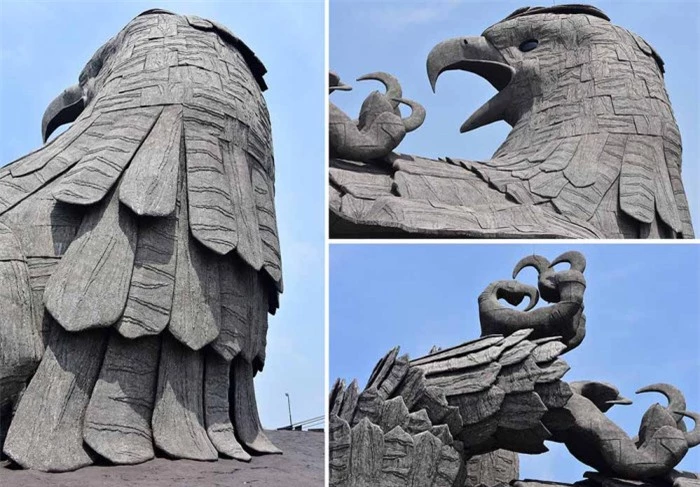Bức tượng chim đá khổng lồ trên núi cao mất 10 năm xây dựng hút khách 3