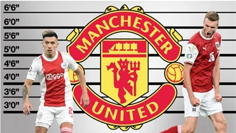 Man United có thể sở hữu trung vệ thấp nhất và tiền đạo cao nhất Ngoại hạng Anh