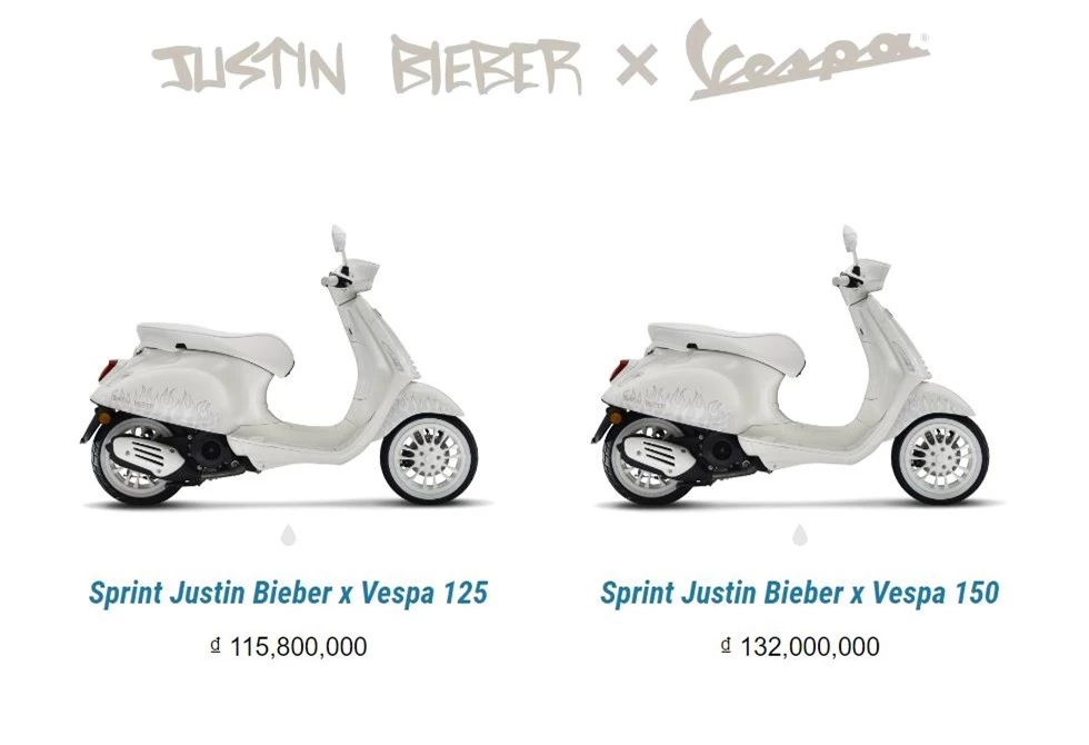 Vespa Sprint Justin Bieber 'lên kệ' tại Việt Nam, giá bán cao nhất 132 triệu đồng 160076