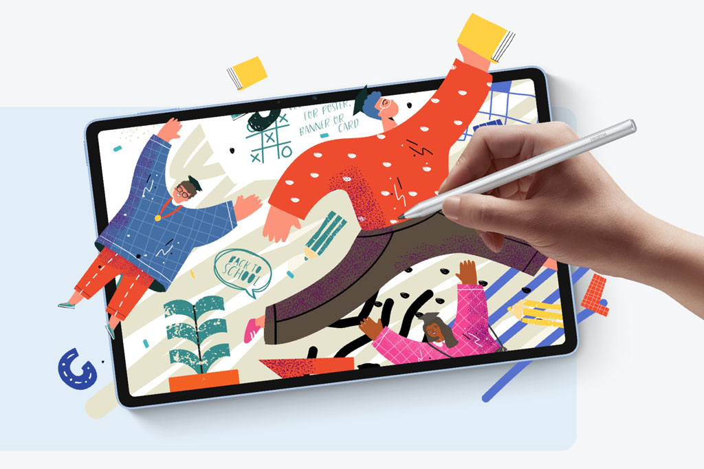 Trên tay máy tính bảng 5G, RAM 6 GB, sạc siêu tốc, tương thích với bàn phím, bút cảm ứng, giá hấp dẫn