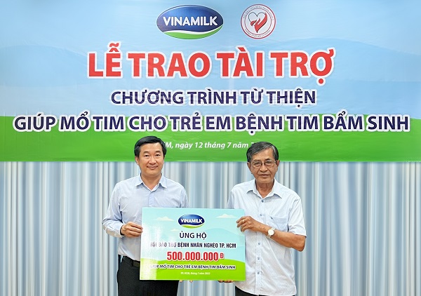 Gần 1.300 bệnh nhân nghèo đã được Vinamilk hỗ trợ phẫu thuật tim và mắt