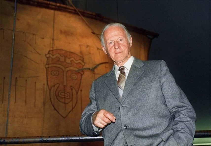 Thor Heyerdahl năm 1990 tại Oslo, Na Uy. Ảnh: Rex.