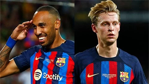 Chelsea sẵn sàng chiêu mộ cả De Jong và Aubameyang từ Barca