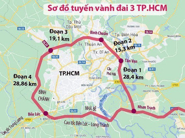 Đường Vành đai 3 TP Hồ Chí Minh khởi công vào tháng 6/2023