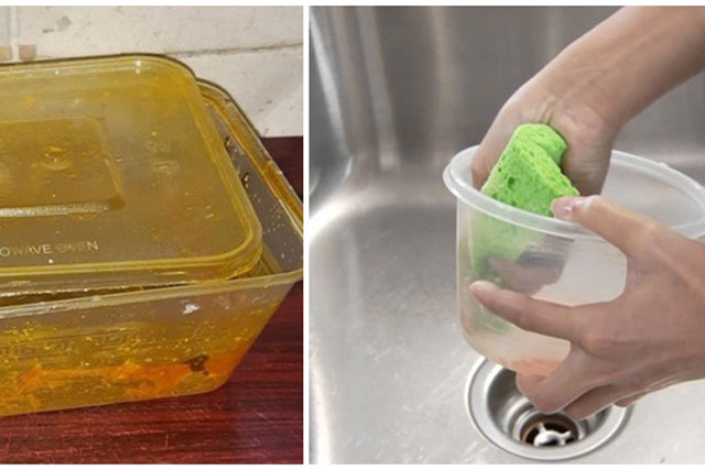 Dùng nước rửa chén với nước lã làm sạch hộp nhựa dính dầu mỡ là dại: Thêm 1 thứ này hộp nhựa sạch bong