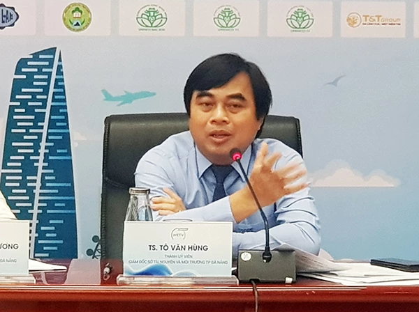 TS.KTS Tô Văn Hùng, Giám đốc Sở TN&MT Đà Nẵng phát biểu tại cuộc họp báo ngày 19/8 giới thiệu về sự kiện WETV  