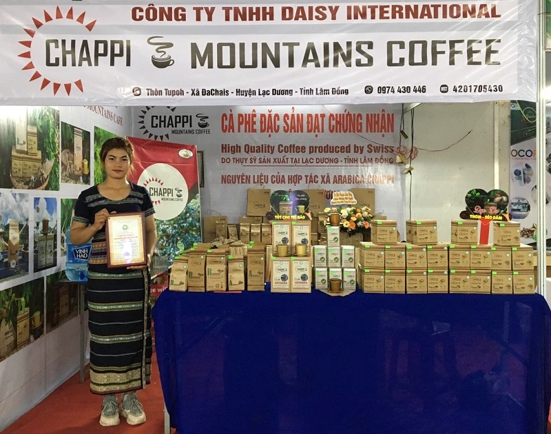 Bộ sản phẩm cà phê Chappi Mountains của Công ty TNHH Daisy International (huyện Lạc Dương)