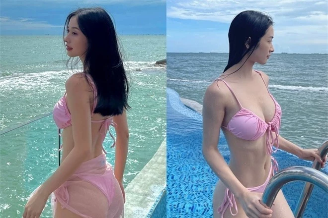 Jun Vũ 'chiêu đãi' dân tình với bikini tí hon khoe dáng ngày càng 'bén'