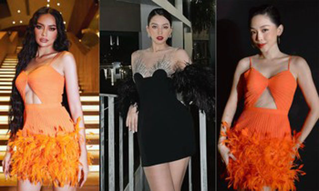 Tóc Tiên khoe dáng nóng bỏng khi 'đụng hàng' Tiểu Vy, Ngọc Châu
