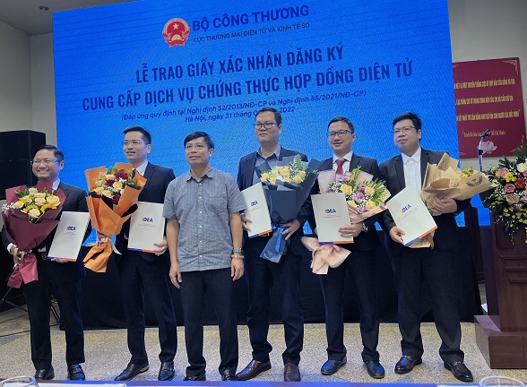 5 doanh nghiệp đầu tiên được cung cấp dịch vụ chứng thực hợp đồng điện tử 