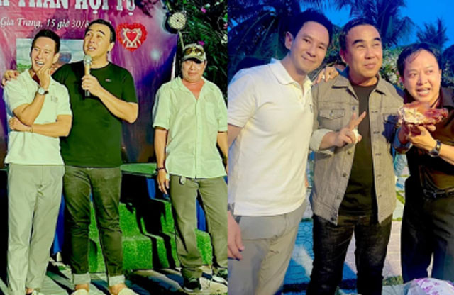 Lý Hải và Quyền Linh đi họp lớp: Người trung thành dép tổ ong, người thì ăn diện bảnh bao như thanh niên