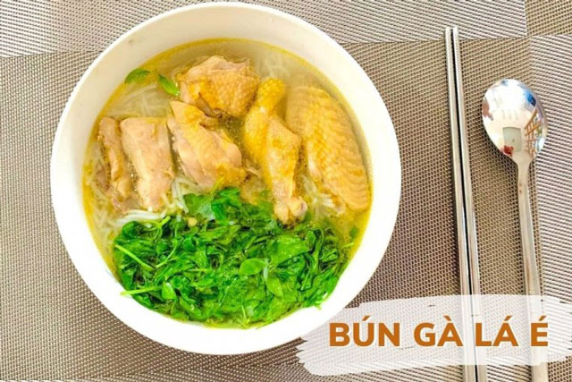 Cách nấu bún gà lá é thơm ngon, bổ dưỡng, ăn là mê