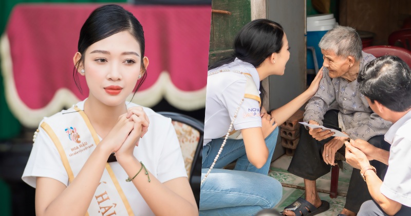 Á Hậu Hoa Đan gặp gỡ trao học bổng cho học sinh và hộ nghèo tại quê nhà Hải Dương