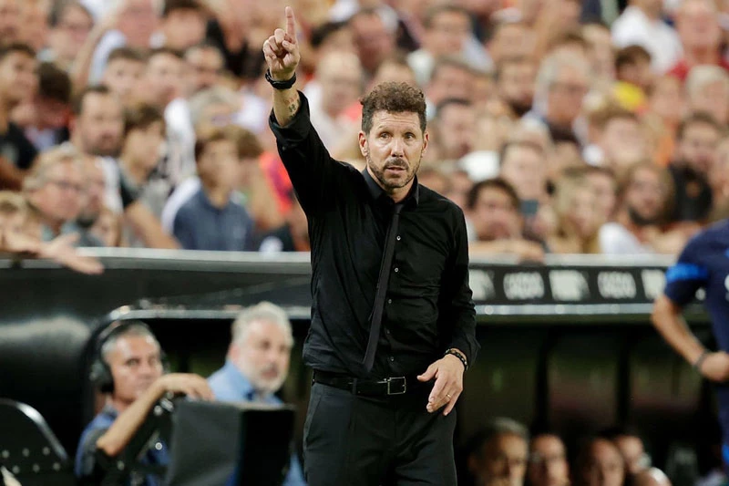 5. Diego Simeone (Atletico Madrid, tỷ lệ cược: 25/1).