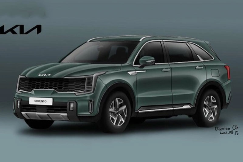 Kia Sorento 2023 lần đầu lộ diện, thay đổi thiết kế đầu xe, ra mắt năm sau