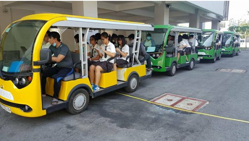 Tiền Giang: Thí điểm sử dụng xe điện 4 bánh chở khách tham quan, du lịch trong khu vực hạn chế