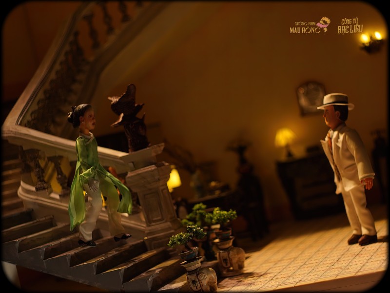 Mô hình dinh thự xa hoa được phục dựng tỉ mỉ trong đoạn video quảng bá của phim 