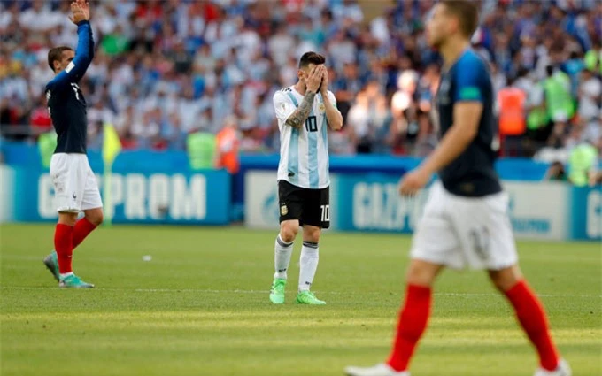 Messi và Argentina sớm dừng chân ở vòng 1/8 World Cup 2018 sau thất bại trước ĐT Pháp