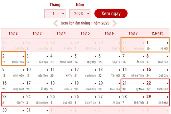 Lịch nghỉ dự kiến dịp Tết Dương lịch và Tết Nguyên đán 2023