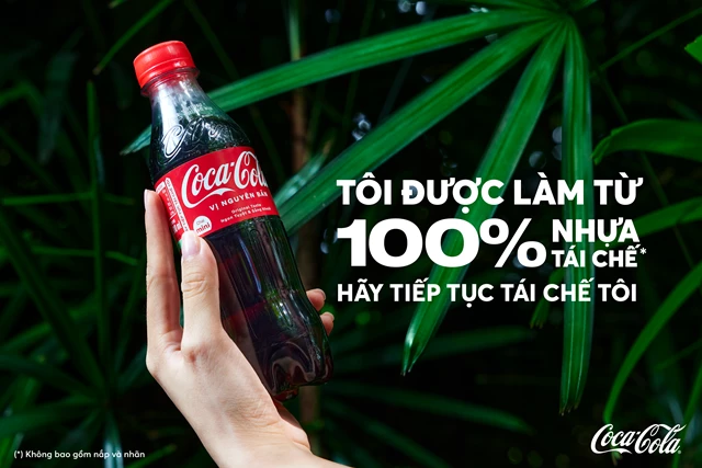 Bao bì mới làm từ 100% nhựa tái chế của Coca-Cola 