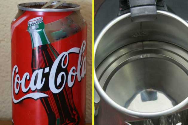 Bình siêu tốc dùng lâu ngày đầy cặn bẩn: Cho nửa lon coca vào theo cách này, 2 phút sau lại sạch bóng
