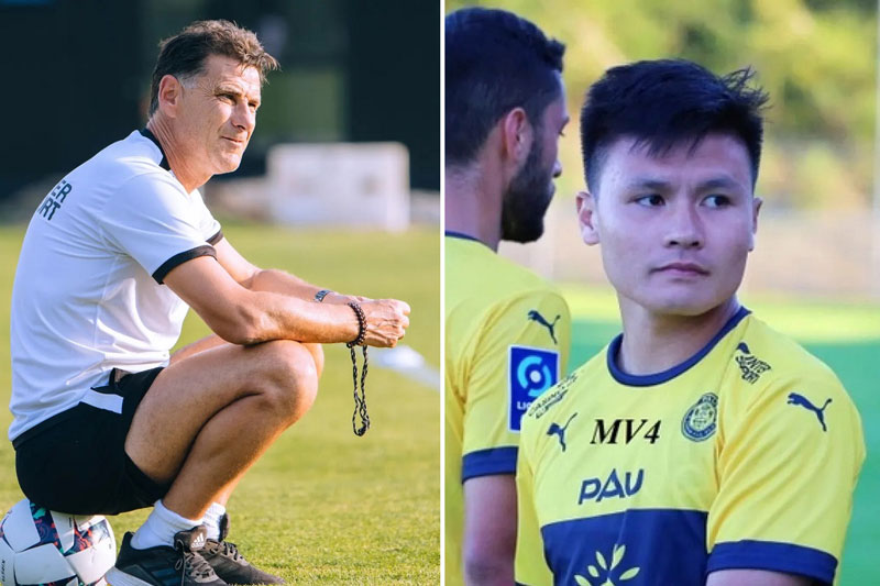 HLV Pau FC nói gì về khả năng ra sân của Quang Hải khi trở về từ Việt Nam?