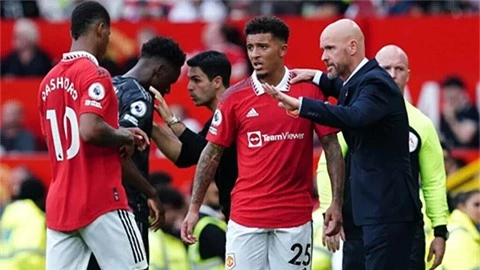 Ten Hag: 'Tôi sẽ bàn với Sancho cách ngăn chặn Haaland'