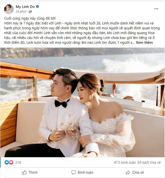 Hoa hậu Việt Nam chính thức lên tiếng về tin đồn đám cưới với chủ tịch CLB Hà Nội 202062