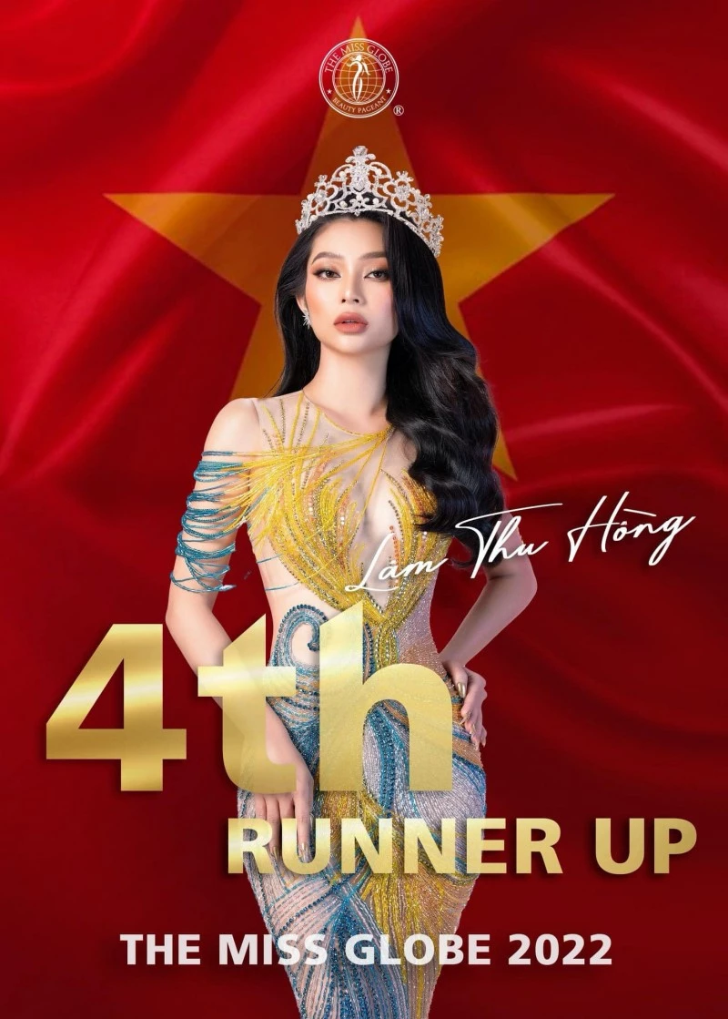 Lâm Thu Hồng đăng quang ngôi vị Á hậu 4 tại Hoa hậu Hoàn Cầu 2022