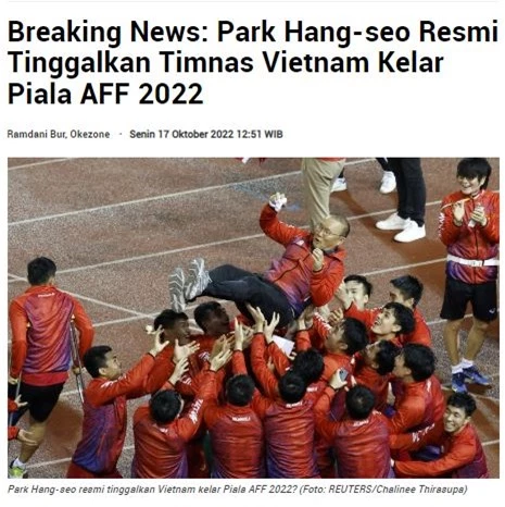 Báo Indonesia nhận xét bất ngờ sau khi HLV Park chia tay ĐT Việt Nam 204091