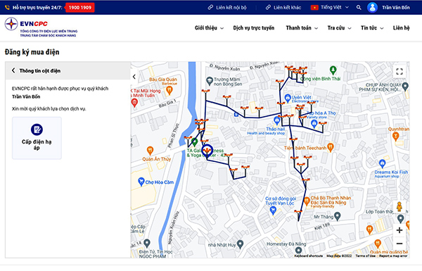 EVNCPC tTriển khai thí điểm chương trình cung cấp dịch vụ điện trên nền bản đồ số Google Maps tại Đà Nẵng