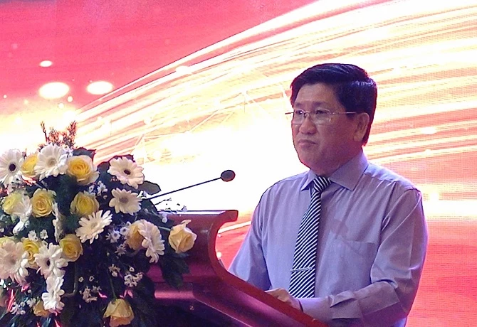 Ông Lê Văn Sử, Phó Chủ tịch UBND tỉnh Cà Mau đánh giá cao ý nghĩa của cuộc thi khởi nghiệp đổi mới sáng tạo.