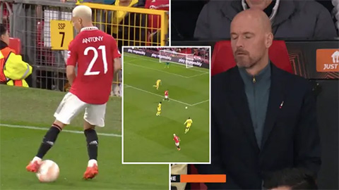 Ten Hag 'lặng người' sau pha biểu diễn của Antony
