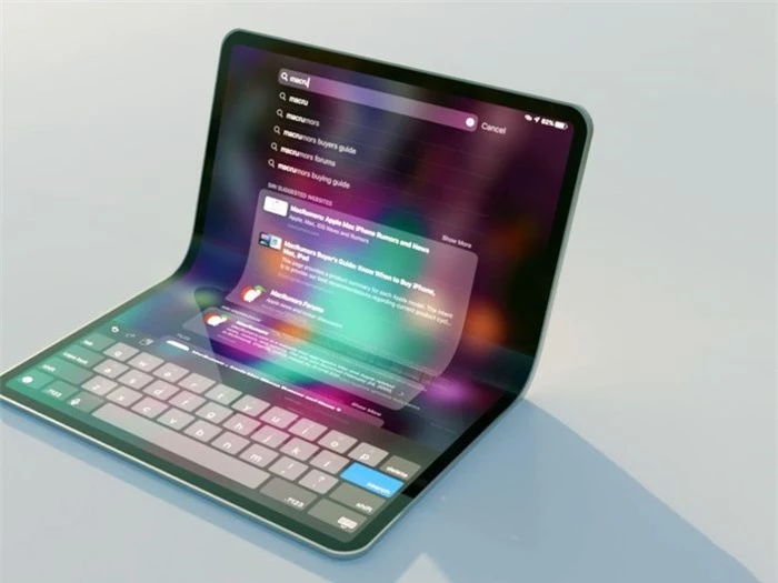  iPad gập sẽ là sản phẩm Apple thử nghiệm với thị trường màn hình gập mới nổi. Ảnh: MacRumors. 