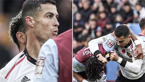 Ronaldo và hậu vệ Aston Villa vật nhau như tại UFC