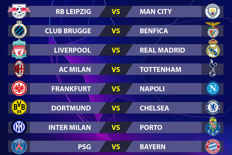 K&#x1EBF;t qu&#x1EA3; b&#x1ED1;c th&#x103;m v&#xF2;ng 1/8 Champions League: Liverpool t&#xE1;i ng&#x1ED9; Real, Man City v&#xE0; Chelsea d&#x1EC5; th&#x1EDF;