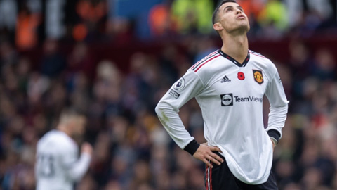 Ronaldo phạm lỗi nhiều hơn số lần sút trúng đích ở Premier League 2022/23