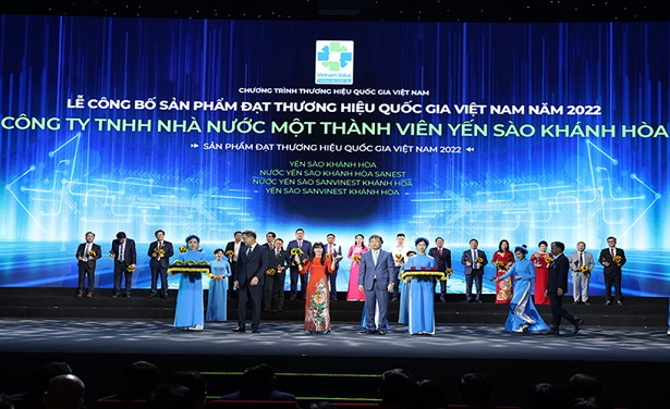 Lần thứ 3 Yến Sào Khánh Hòa có sản phẩm đạt Thương hiệu quốc gia Việt Nam năm 2022
