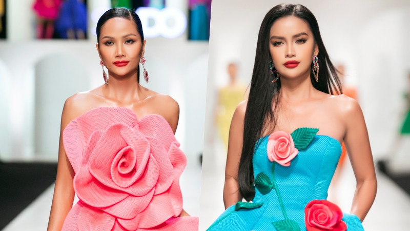 Hoa hậu H’Hen Niê, Ngọc Châu hội ngộ trên sàn diễn của NTK Đỗ Mạnh Cường