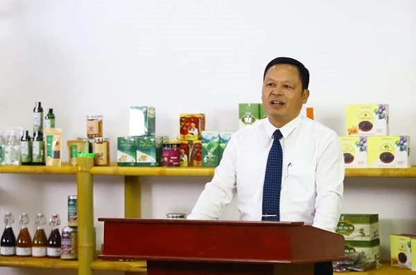 Ông Tạ Văn Tường -  Phó Giám đốc Sở Nông nghiệp và Phát triển nông thôn Hà Nội  phát biểu tại sự kiện.