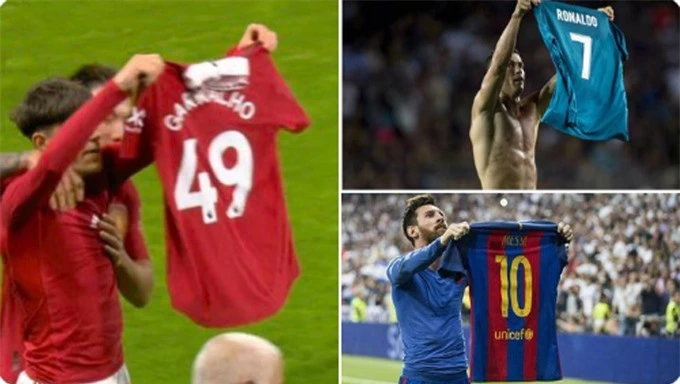 Garnacho tái hiện màn ăn mừng mang tính biểu tượng của Messi và Ronaldo