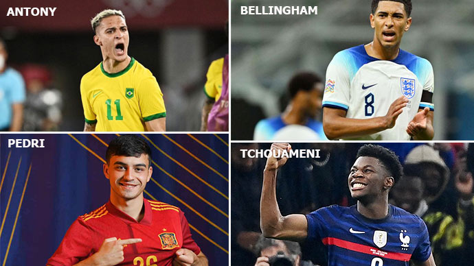 Top 10 ứng viên cho danh hiệu 'Cậu bé vàng' ở World Cup 2022