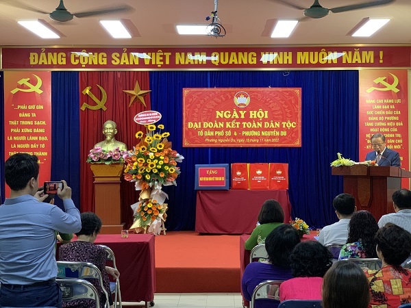 Chủ tịch VINASME dự Ngày hội Đại đoàn kết phường Nguyễn Du, Hà Nội