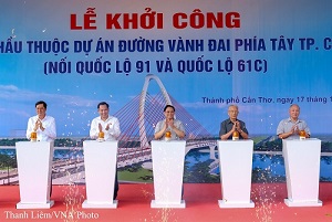 Cần Thơ: Khởi công dự án đường vành đai phía tây vốn đầu tư hơn 3.800 tỷ đồng
