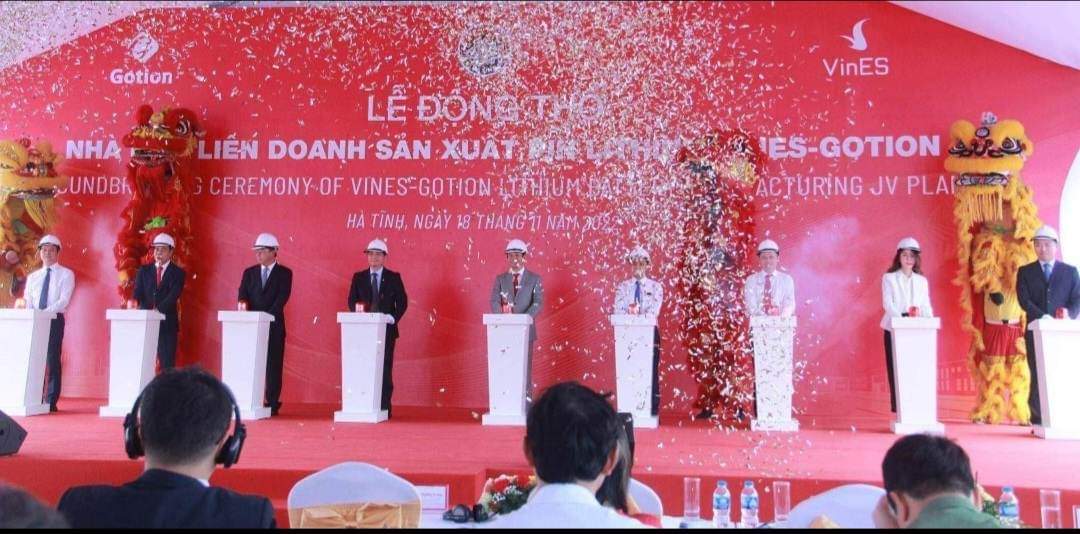 Khởi công nhà máy sản xuất pin sạc 6.330 tỷ đồng tại Hà Tĩnh